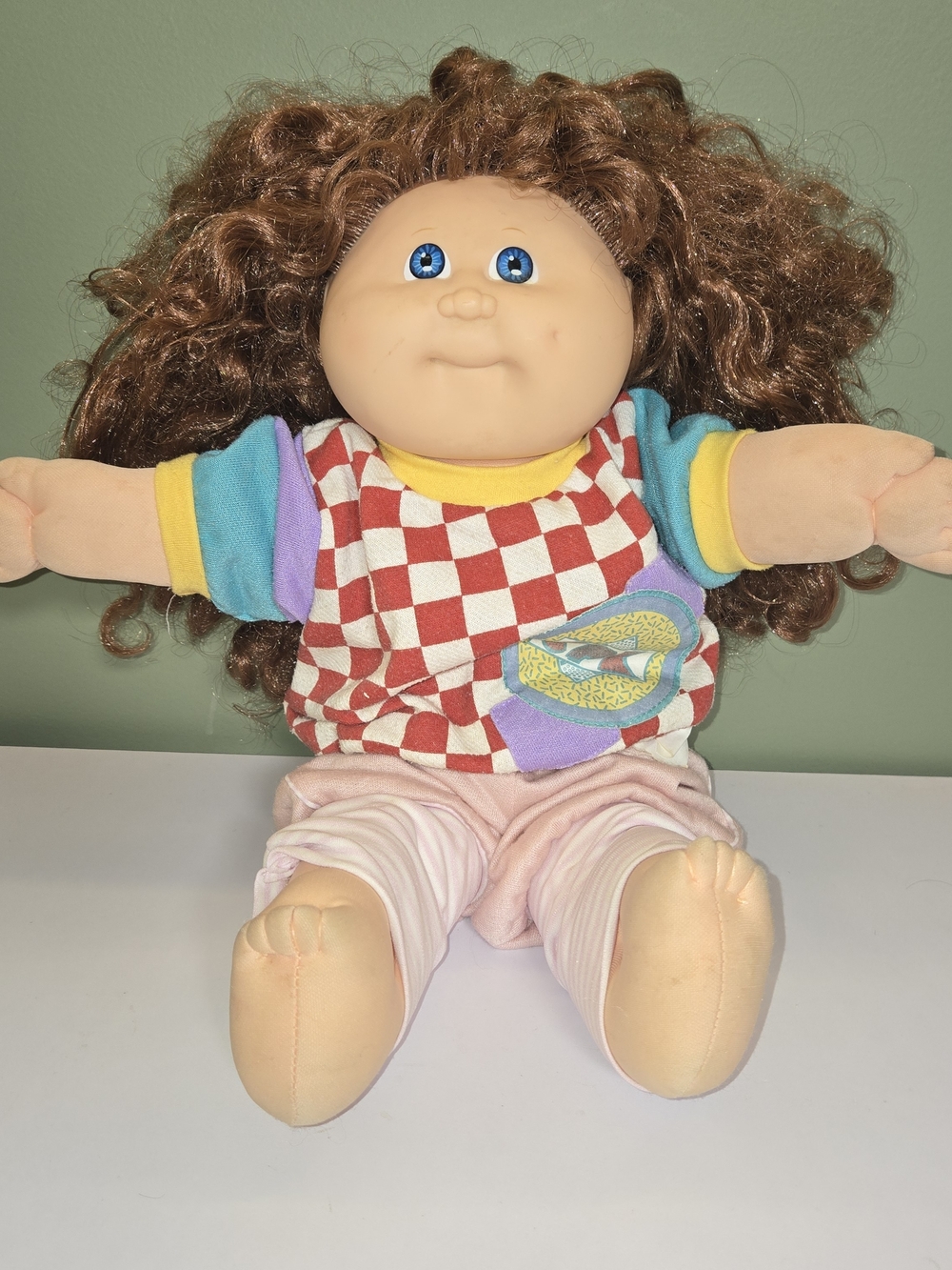 Vintage 1986 Cabbage Patch Kid Doll Coleco RED SIGNATURE Designer Line